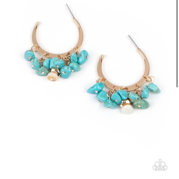 COPY - Gorgeously Grounding - Gold - Earrings. New - Picture 3 of 3